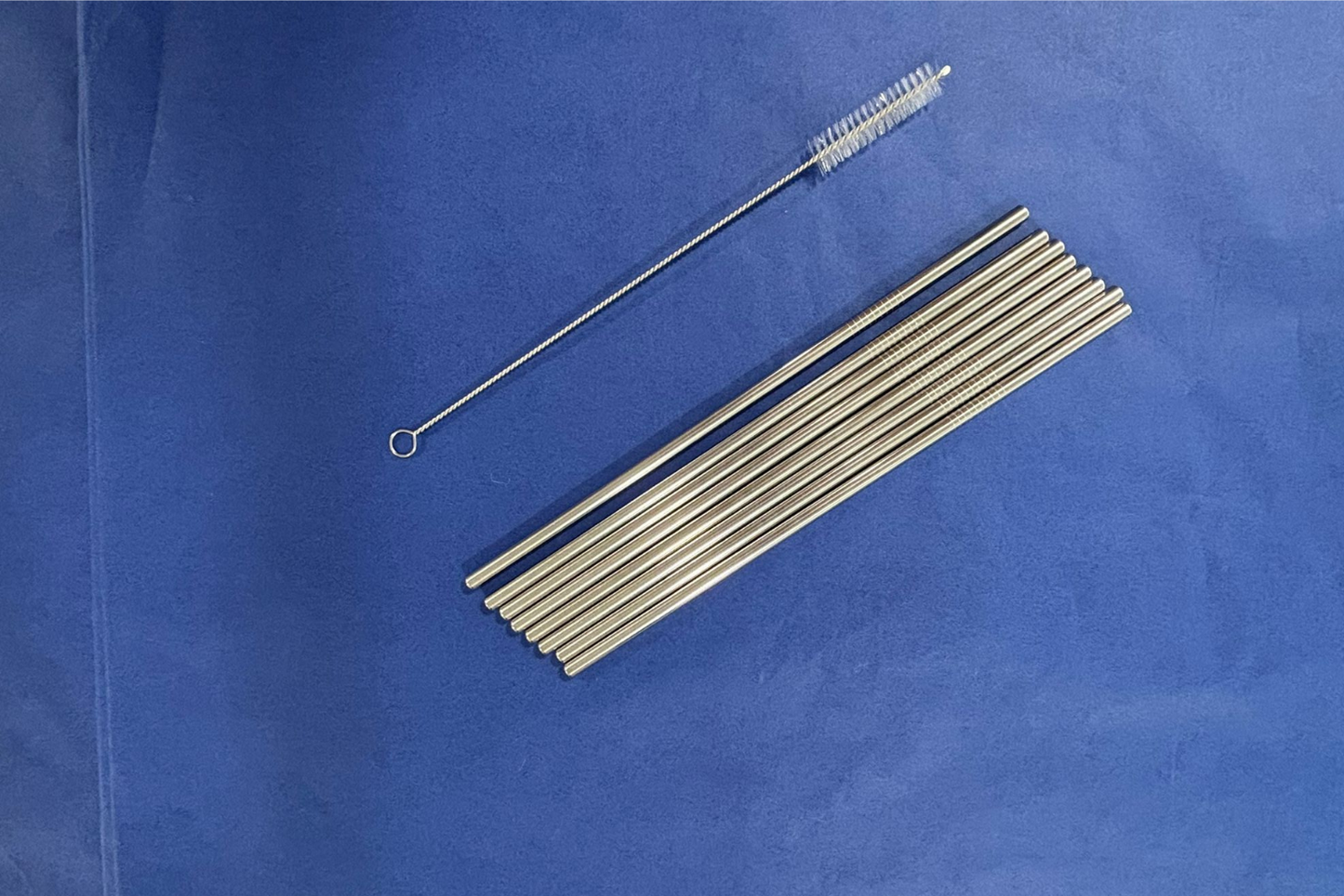 Pailles en métal lot de 8