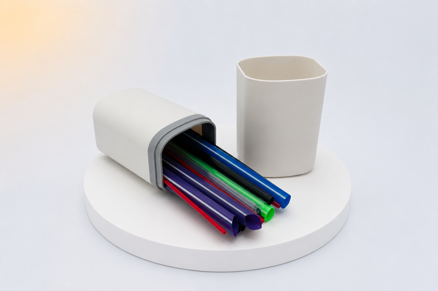 Boîte avec pailles