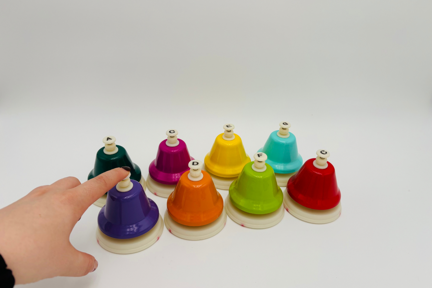 Cloches à musique arc-en-ciel lot de 8