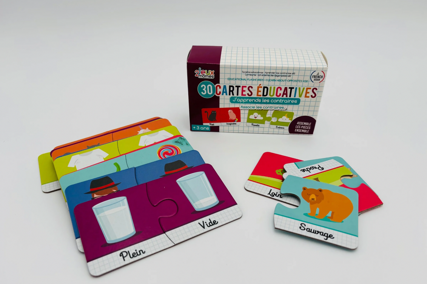 Cartes éducatives "J'apprends les contraires"