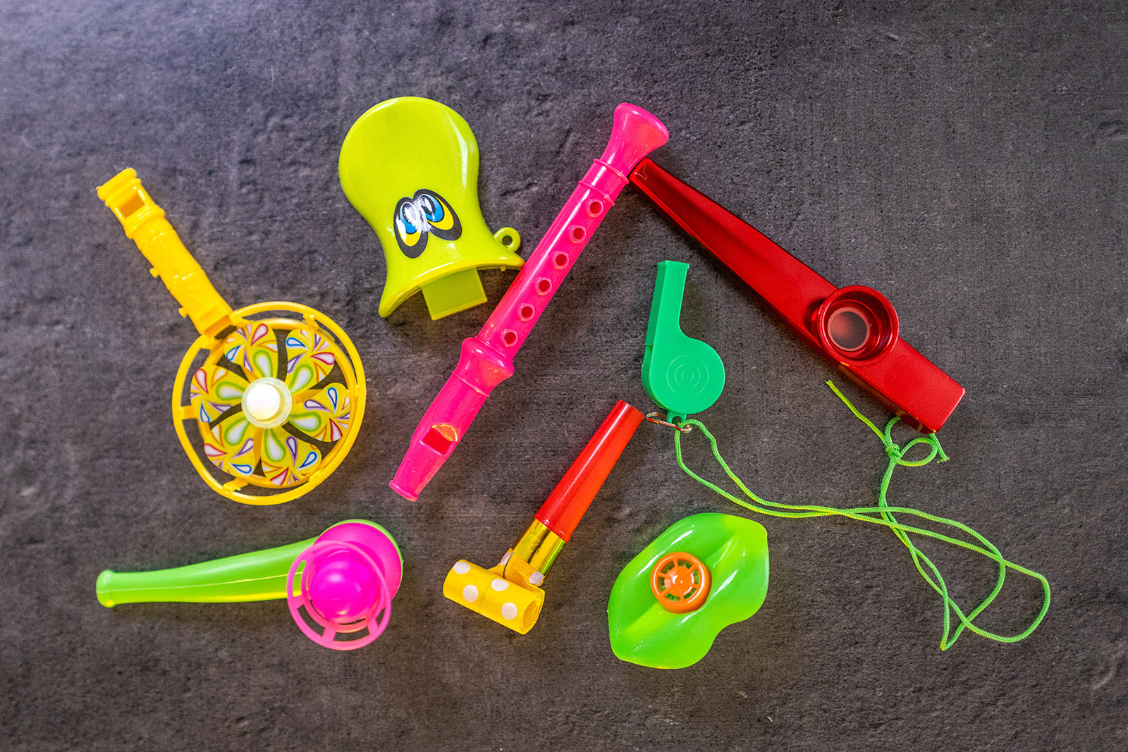 Kit de jouets de souffle 7 pièces + Kazoo ECHOORTHOS