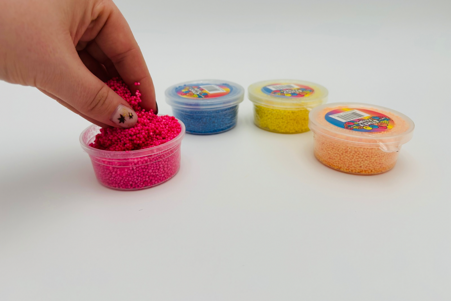 Slime mousse collante billes