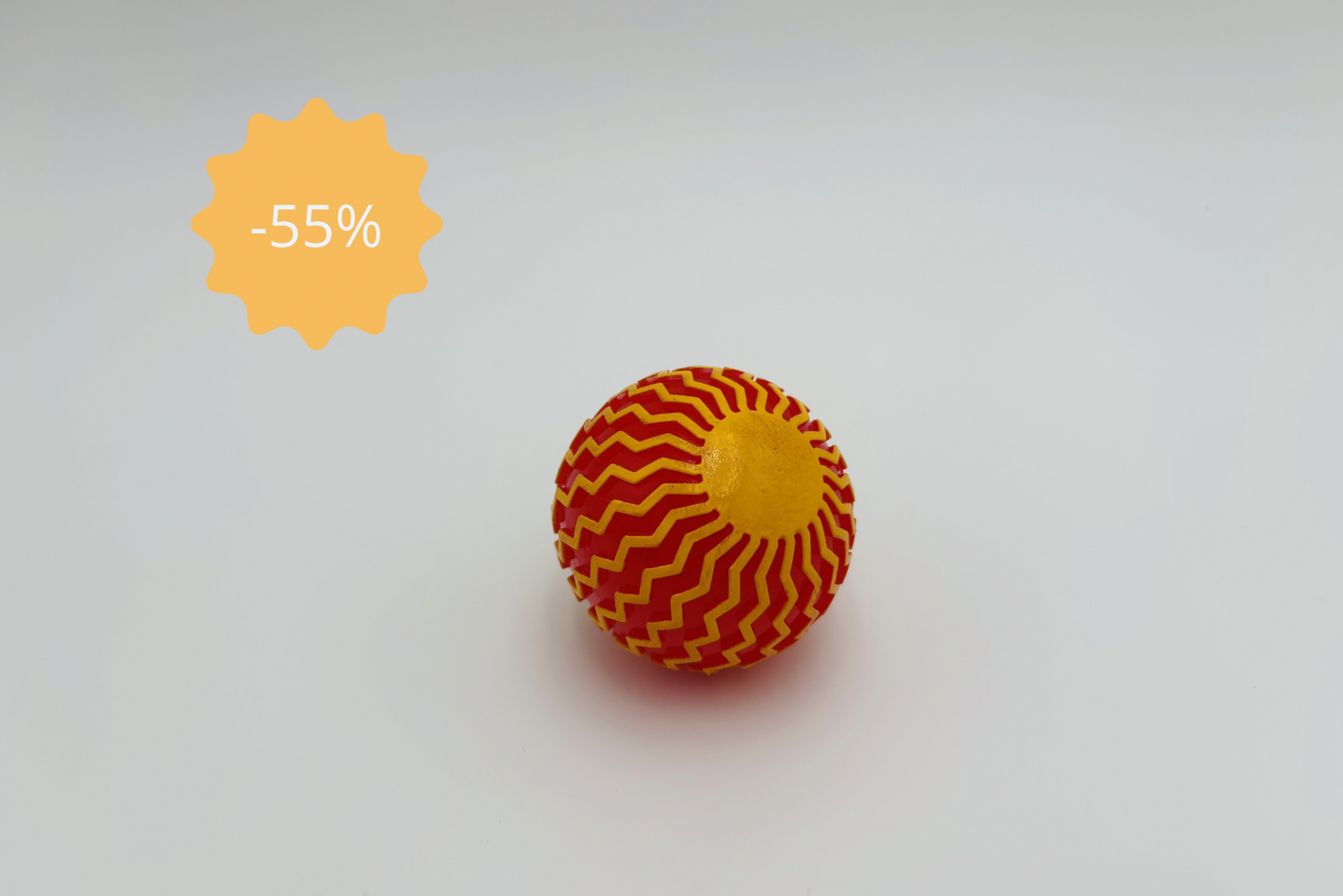 Balle rebondissante disco texturée lumineuse