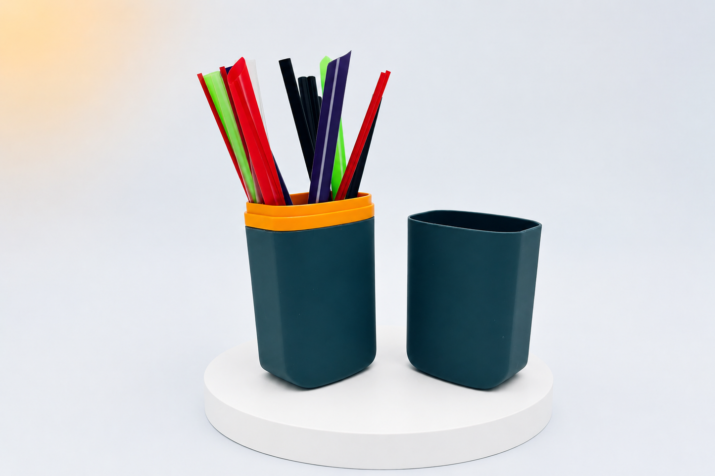 Boîte avec pailles