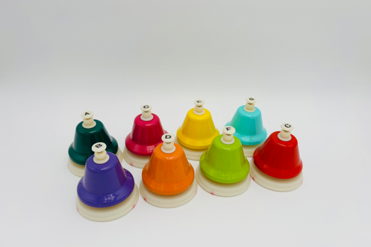 Cloches à musique arc-en-ciel lot de 8