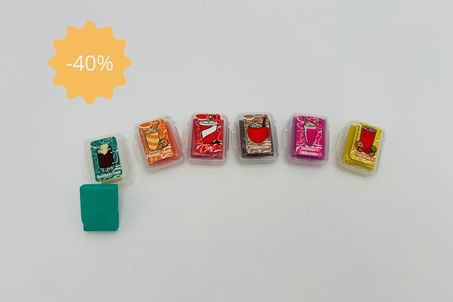 Gommes parfumées lot de 6