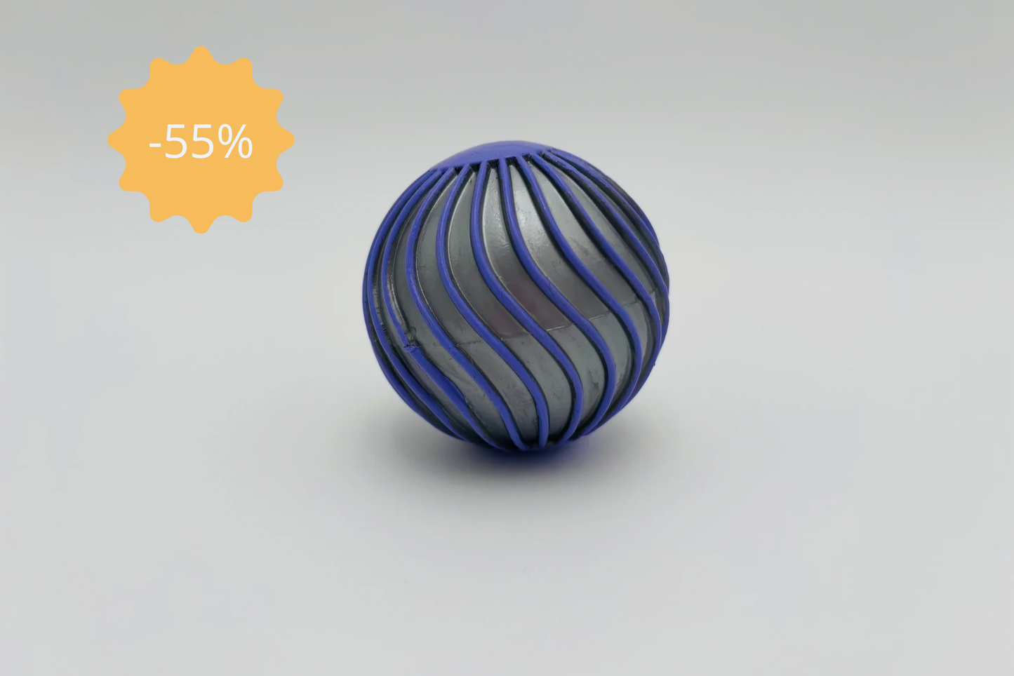 Balle rebondissante disco texturée