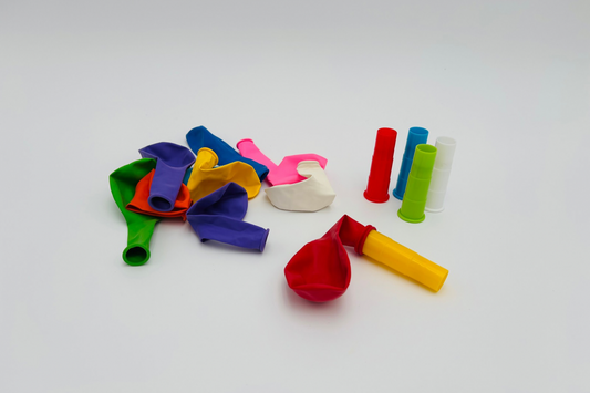 Embouts gonfleurs pour ballon avec valve d’arrêt et 10 ballons