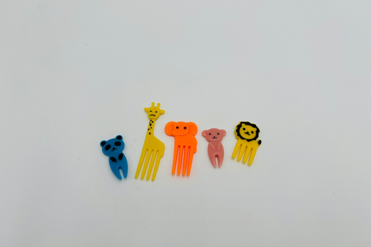 Mini fourchettes / Pics à nourriture animaux lot de 5