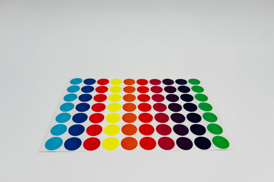 Gommettes colorées, feuille de 70