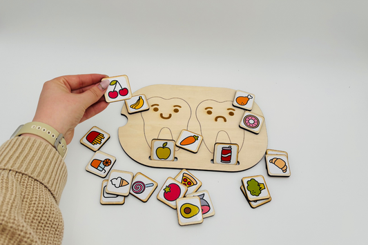 Jeu "Dent heureuse et dent triste"