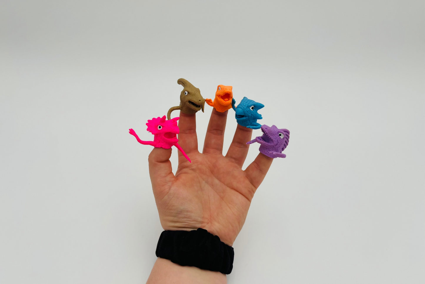 Marionnettes de doigt monstres dino lot de 5