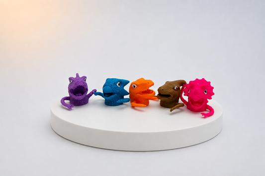 Marionnettes de doigt monstres dino lot de 5