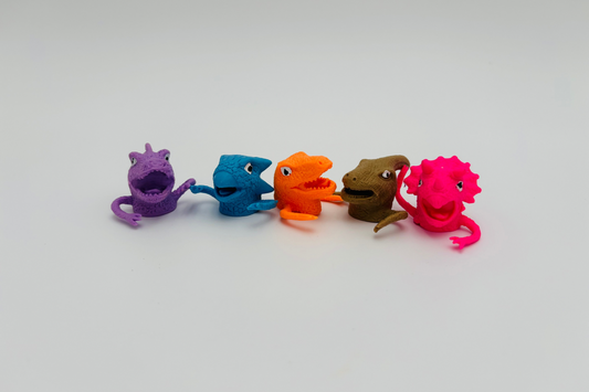 Marionnettes de doigt monstres dino lot de 5