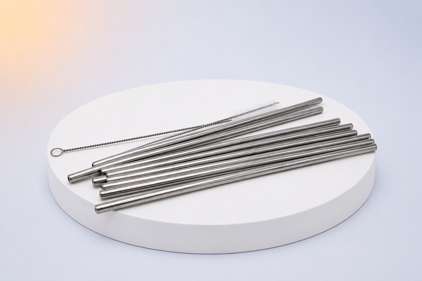 Pailles en métal lot de 8