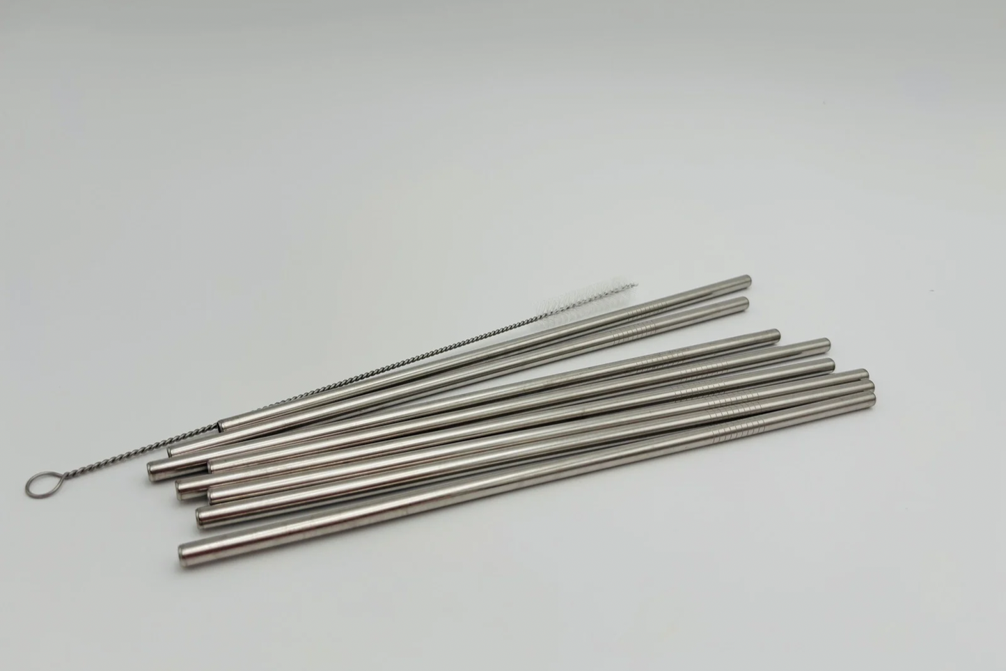 Pailles en métal lot de 8