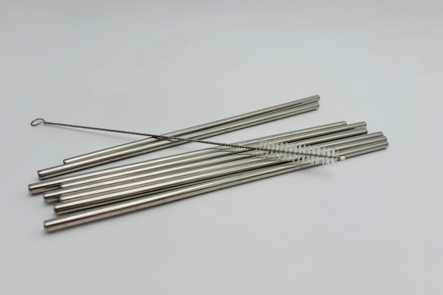 Pailles en métal lot de 8