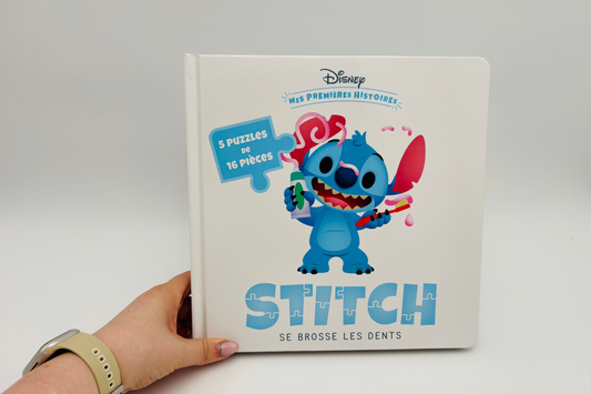 Livre / Puzzle "Stitch se brosse les dents"
