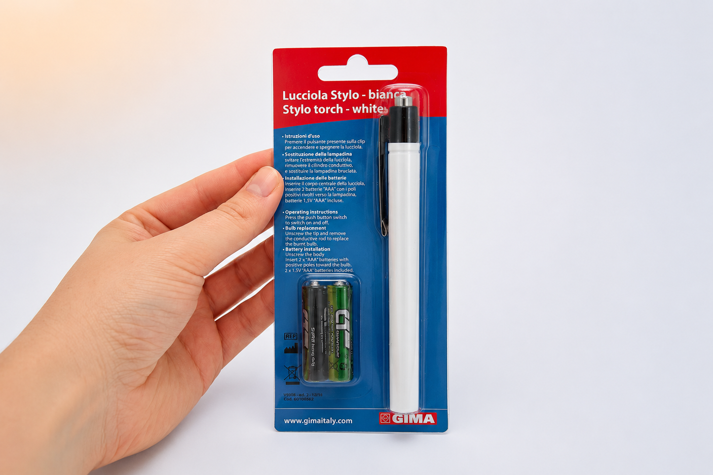 Stylo lampe avec piles GIMA