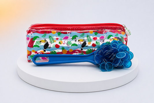 Bâton magnétique et pions aimantés avec trousse