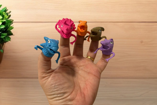 Marionnettes de doigt monstres dino lot de 5