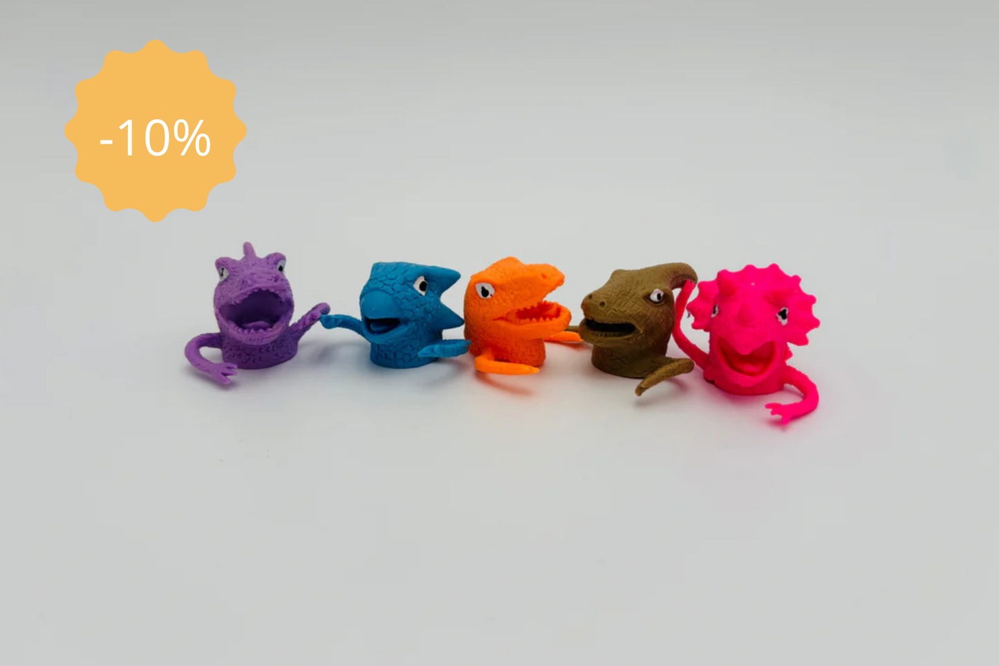 Marionnettes de doigt monstres dino lot de 5